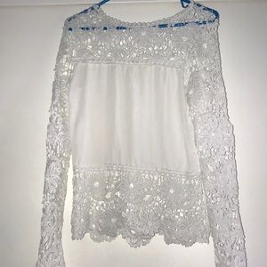 Long sleeve lace top